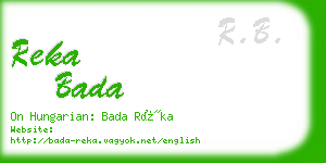 reka bada business card